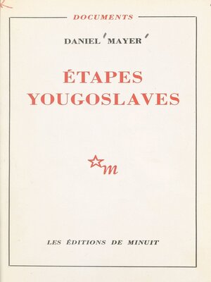 cover image of Étapes yougoslaves